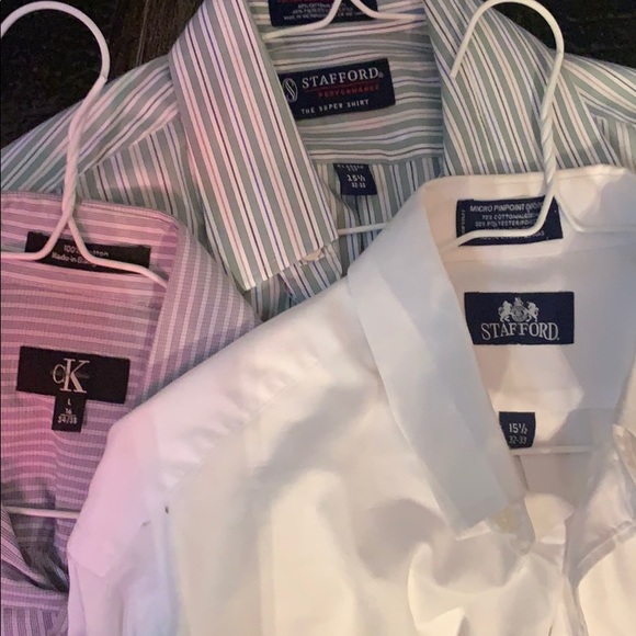 CK & Stafford 3 long sleeve button up Dress shirts - Picture 8 of 8